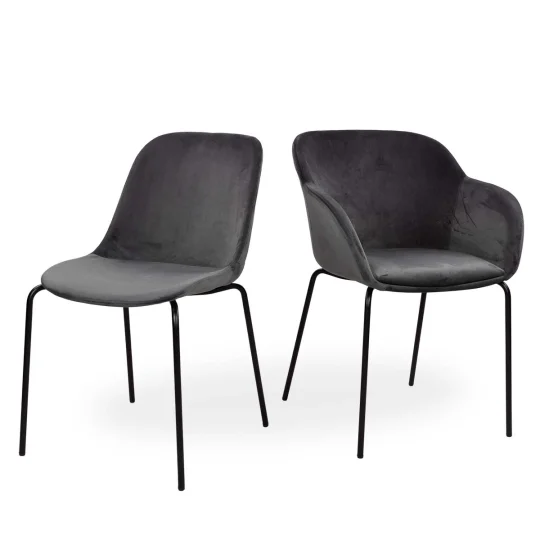 Krzesło tapicerowane SHELL 2 - czarne nogi - Zdjęcie 6
