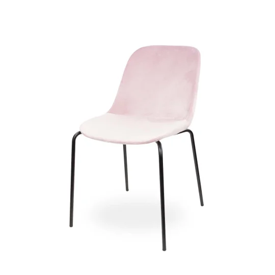 Krzesło tapicerowane SHELL 2 - czarne nogi