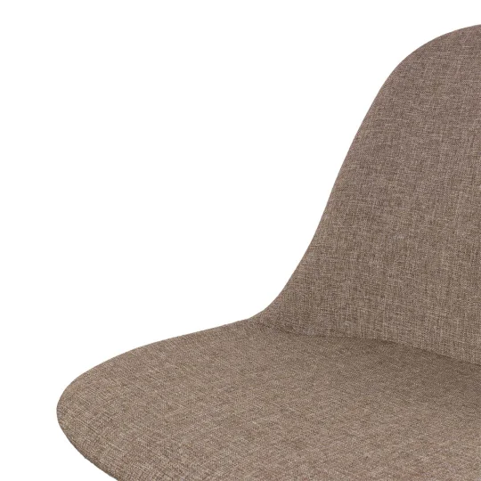 Krzesło tapicerowane SHELL 2 - różowo złote nogi - Zdjęcie 4