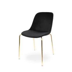 Krzesło tapicerowane SHELL 2 - złote nogi