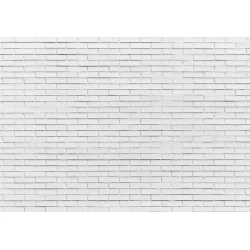 Fototapeta - Śnieżna cegła - deseń imitujący ceglaną ścianę w białym kolorze