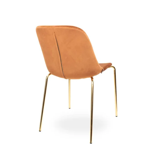 Krzesło tapicerowane SHELL 2 - złote nogi - Zdjęcie 2