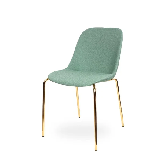 Krzesło tapicerowane SHELL 2 - złote nogi