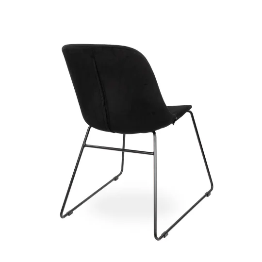 Krzesło tapicerowane SHELL 2 - czarne płozy - Zdjęcie 2