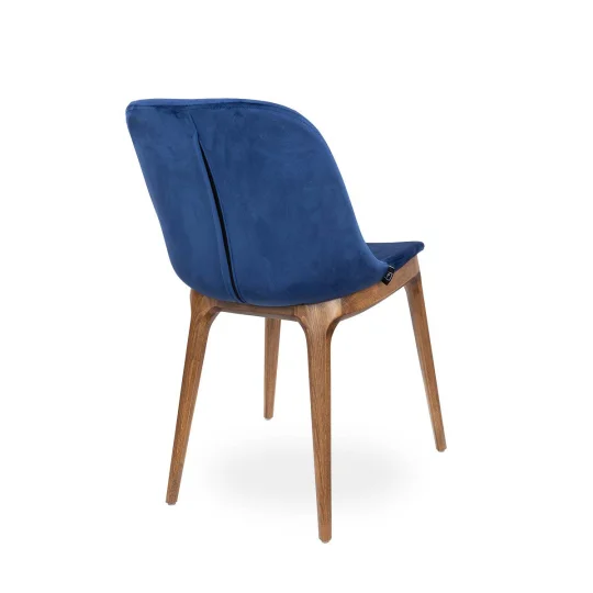 Krzesło tapicerowane SHELL 2 - ciemne bukowe nogi - Zdjęcie 2