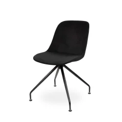 Obrotowe krzesło tapicerowane SHELL 2 - czarne nogi