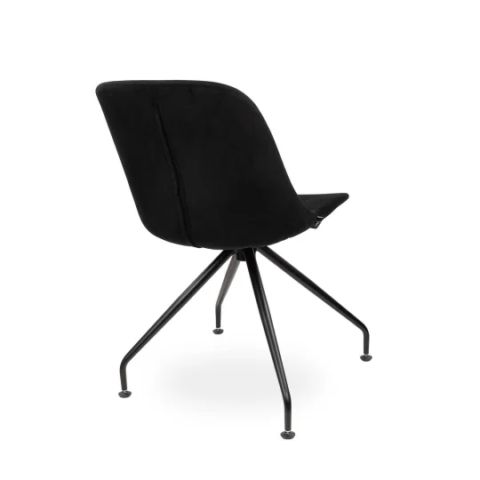 Obrotowe krzesło tapicerowane SHELL 2 - czarne nogi - Zdjęcie 2