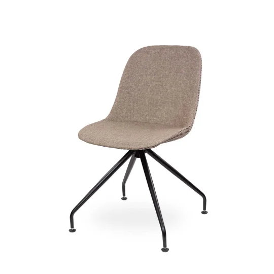 Obrotowe krzesło tapicerowane SHELL 2 - czarne nogi
