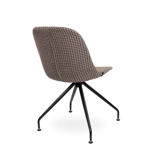 Obrotowe krzesło tapicerowane SHELL 2 - czarne nogi - Zdjęcie 2