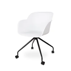 Obrotowe krzesło SHELL - czarne nogi na kółkach