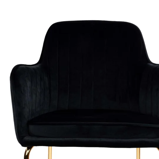 Krzesło tapicerowane MUNIOS 2 - różowo złote nogi - Zdjęcie 3