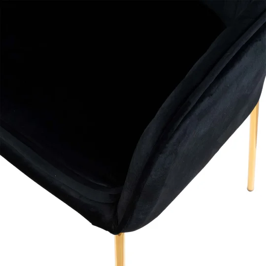 Krzesło tapicerowane MUNIOS 2 - różowo złote nogi - Zdjęcie 5