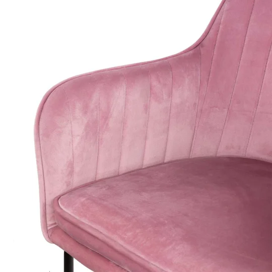 Krzesło tapicerowane MUNIOS 2 - różowo złote nogi - Zdjęcie 4