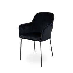 Krzesło tapicerowane MUNIOS 2 - czarne nogi