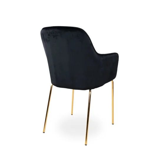 Krzesło tapicerowane MUNIOS 2 - złote nogi - Zdjęcie 2