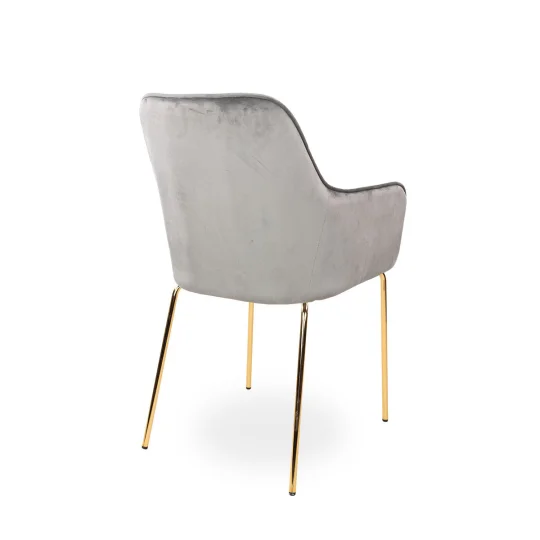 Krzesło tapicerowane MUNIOS 2 - złote nogi - Zdjęcie 2