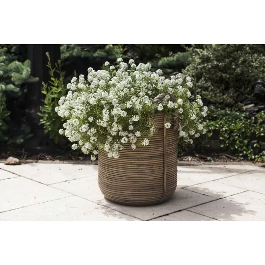 Kosz rattanowy AMIENS ⌀45cm x wys. 50cm naturalny - Zdjęcie 5