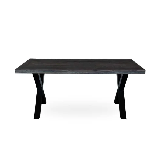 Stół sosnowy SKARA 180 - czarne krzyżowane nogi - Zdjęcie 1