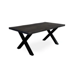Stół sosnowy SKARA 180 - czarne krzyżowane nogi