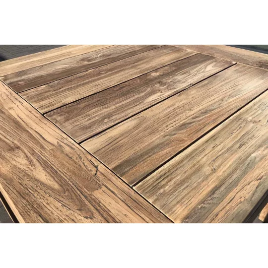 Stół ogrodowy teak NIMES 100cm - Zdjęcie 2