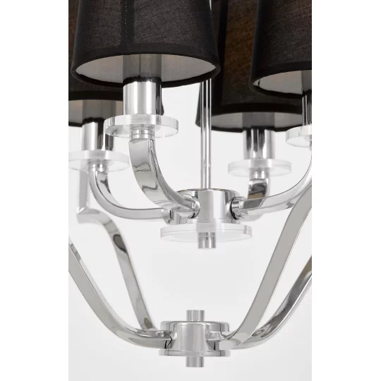 LAMPA WISZĄCA NOWOCZESNA CZARNO-CHROMOWANA ORLANDO W4					 - Zdjęcie 5