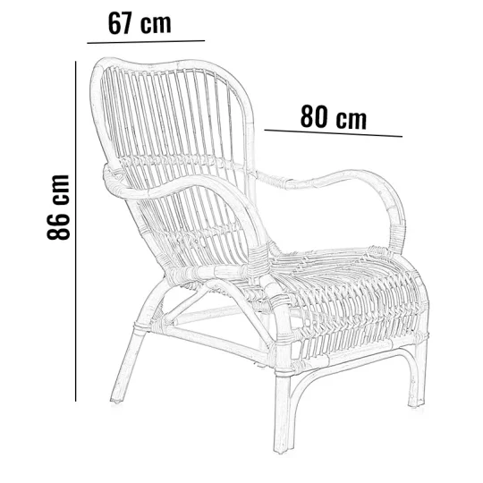 Fotel rattanowy CANNES naturalny - Zdjęcie 7