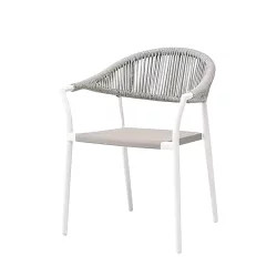 Krzesło ogrodowe MATERA białe