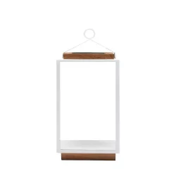 Lampa solarna Mrs. Solar Coco teak biała XL