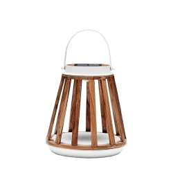 Lampa solarna Mrs. Solar Kate teak biała S