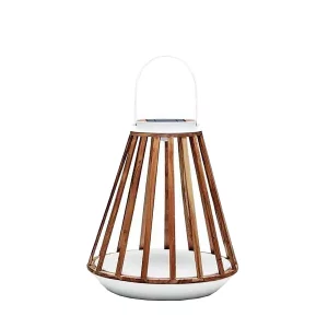 Lampa solarna Mrs. Solar Kate teak biała XL