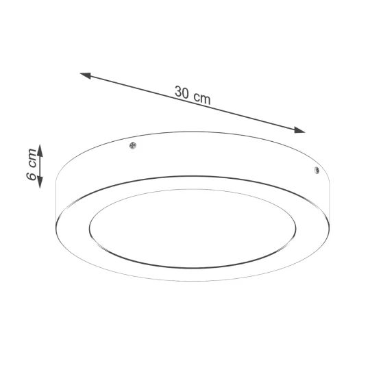 Plafon ONYX 30 czarny LED 3000K - Zdjęcie 5