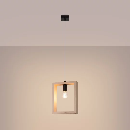 Lampa wisząca ARIES naturalne drewno - Zdjęcie 3