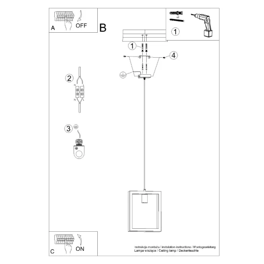 Lampa wisząca ARIES naturalne drewno - Zdjęcie 14