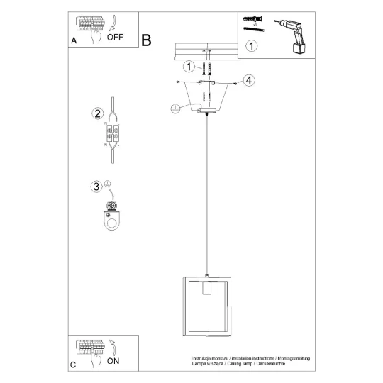 Lampa wisząca ARIES wenge - Zdjęcie 13