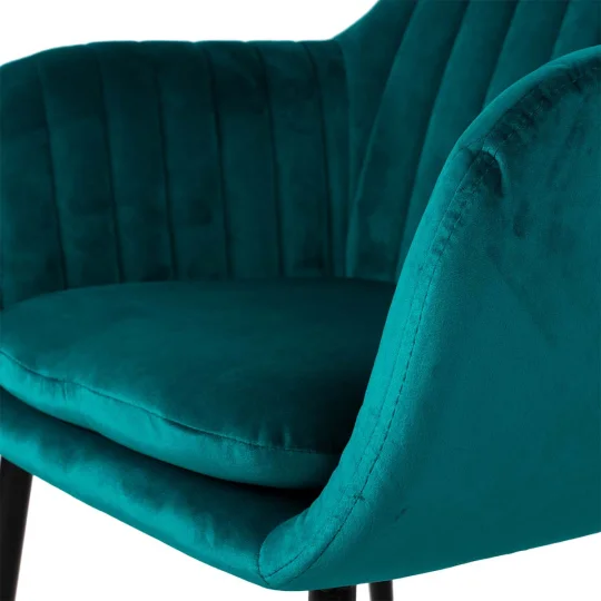 Krzesło tapicerowane MUNO - czarne nogi - Zdjęcie 4