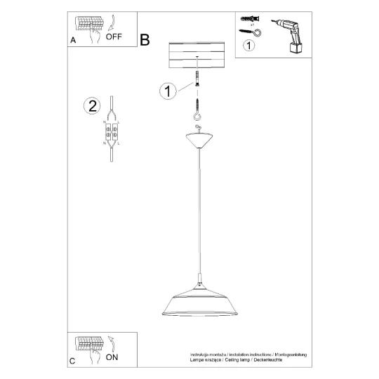 Lampa wisząca FRIKA biała - Zdjęcie 14