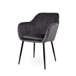 Krzesło tapicerowane MUNO - czarne nogi
