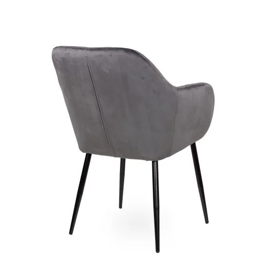Krzesło tapicerowane MUNO - czarne nogi - Zdjęcie 2