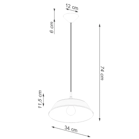 Lampa wisząca FRIKA czarna - Zdjęcie 13