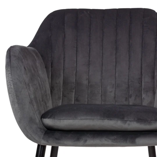 Krzesło tapicerowane MUNO - czarne nogi - Zdjęcie 3