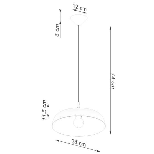 Lampa wisząca GINA biała - Zdjęcie 13