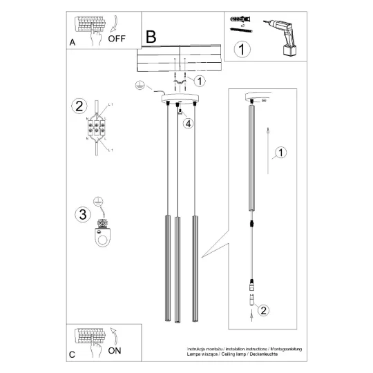 Lampa wisząca ARCHE 3P biała - Zdjęcie 14