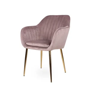 Krzesło tapicerowane MUNO - złote nogi