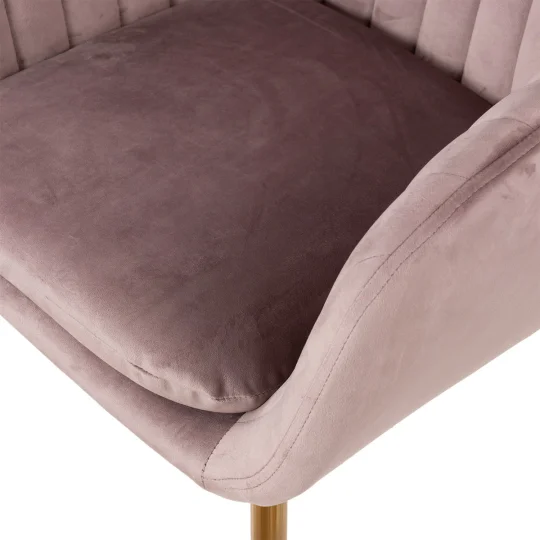 Krzesło tapicerowane MUNO - złote nogi - Zdjęcie 6