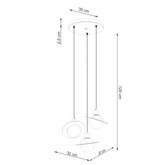 Lampa wisząca HYPERION 3P biały - Zdjęcie 13