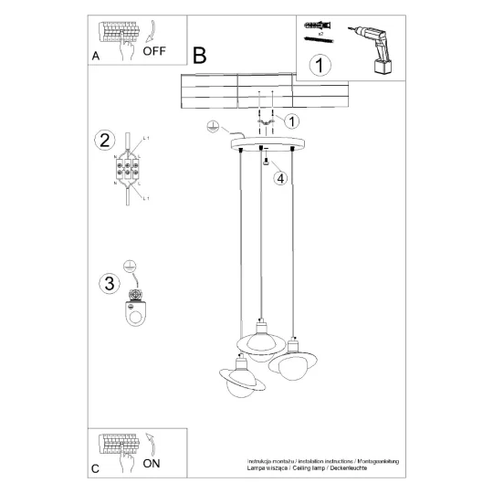 Lampa wisząca HYPERION 3P biały - Zdjęcie 14