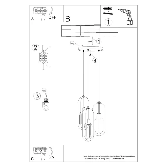 Lampa wisząca NICUS 3P biała - Zdjęcie 14