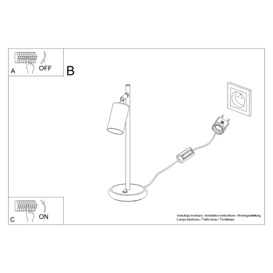 Lampa biurkowa WINX czarny/złoty - Zdjęcie 8