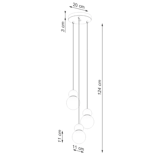 Lampa wisząca PEKKA 3P biała/naturalne drewno - Zdjęcie 10