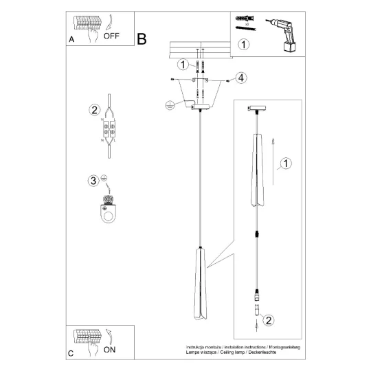 Lampa wisząca PRYSM 1 biała - Zdjęcie 13